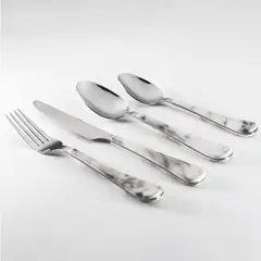 KRONS - Set Cubiertos X 24 Pz Smoke Marble