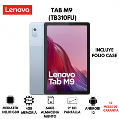 LENOVO - TABLET TAB M9 + FOLIO CASE 4GB 64GB 9" HD ANDROID 12 WIFI