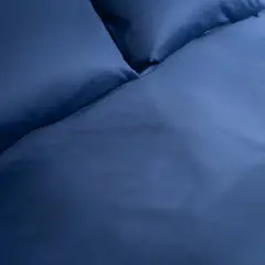 PLUMAS - Juego de Sábanas Azul Marino 100% Algodón 400 Hilos