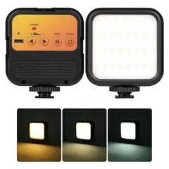 GENERICO - Luz Tricolor Led Portátil Recargable Celular Camara Video C