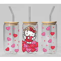 GENERICO - VASO TAPA BAMBU CON DISEÑO - MODELO10