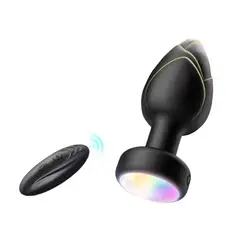 GENERICO - Plug de silicona con vibrador a control remoto - Negro