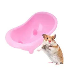 GENERICO - Baño tipo tina de plástico para hamsters color rosado