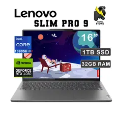 LENOVO - LAPTOP SLIM PRO 9 / INTEL CORE i9 - 13905H/ 32 GB RAM/ 1 TB SSD/ RTX4050 6GB/ 16 LED TÁCTIL