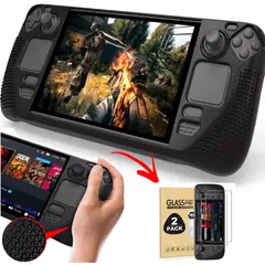 GENERICO - 02 Micas + Protector Funda Estuche para Steam Deck OLED