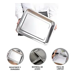 GENERICO - Pack2 Fuente Rectangular en 40x30x2cm Y+Ligas de Regalo