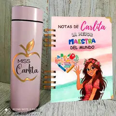 M MATIX SHOP - Matix- Regalos Personalizados- Dia del Maestro- Termo Digital+ Libreta