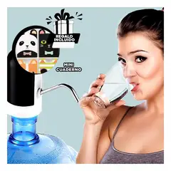 GENERICO - Dispensador para Agua Potable Negro Y+Regalo Agendita