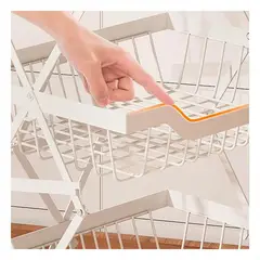 GENERICO - Pack2 Verdulero para Cocina 4 Pisos Blanco Y+Papel de Regalo