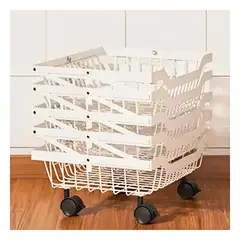 GENERICO - Pack2 Verdulero Resistente Plegable Cocina 5 Pisos Blanco