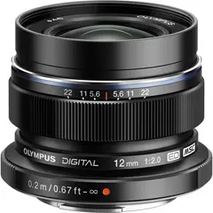 OLYMPUS - M Zuiko Digital ED 12mm F2 Lens -Negro