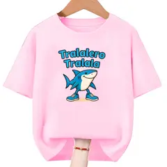 GENERICO - Polo Tralalero Tralala Blanco Peluche Tralalero - Tallas 4 hasta XL