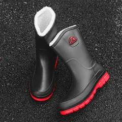 TIOZONEY - Bota de Agua Hombre-Rojo