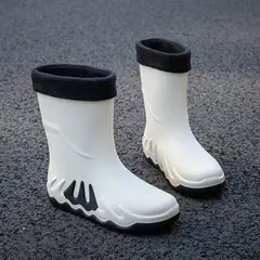 TIOZONEY - Bota de Agua Hombre-Blanco