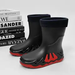 TIOZONEY - Bota de Agua Hombre-Rojo