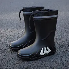 TIOZONEY - Bota de Agua Hombre-Negro