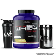 ULTIMATE NUTRITION - Prostar 100 % Whey 5 LB Vainilla Creme + Creatina kevin levrone 500 g + shaker