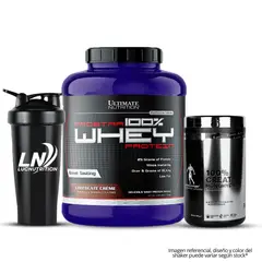 ULTIMATE NUTRITION - Prostar 100 % Whey 5 LB Chocolate Creme + Creatina kevin levrone 500 g + shaker
