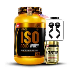 LEVEL PRO - Iso Gold Whey de 1kg CookiesCreatina 250GrStraps