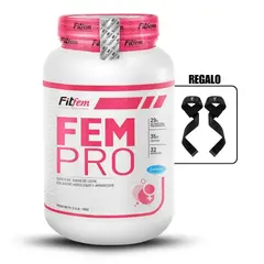 FITFEM - Proteína Fem Pro 1100gr Vainilla+Straps