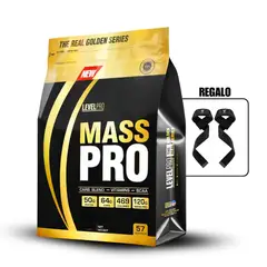 LEVEL PRO - Proteína Mass Pro 6.81 kg Cookies+Straps