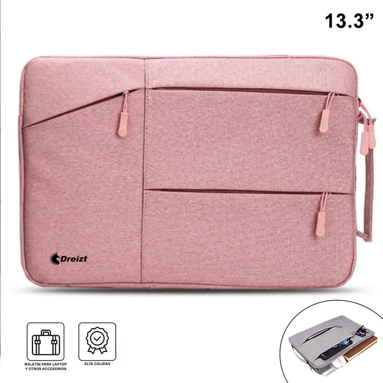 Funda Porta Laptop Notebook de 13.3 pulgadas Rosado