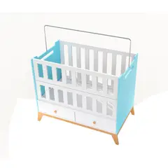 BH BARAKA HOME PREMIUM - Cuna Mia + 2 cajones - Celeste