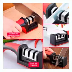 GENERICO - Pack4 Afilador Facil de Limpiar 3 Fases Ro Y+Regalo Stickers