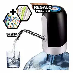 GENERICO - Dispensador para Agua de Botellon Negro Y+Papel de Regalo