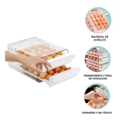 GENERICO - Pack4 Organizador Huevos 2 N en Blanco Y+Regalo Agendita