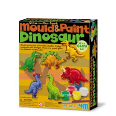 4M - Moldea y pinta figuras modelo dinosaurios que brillan en la oscuridad DIY