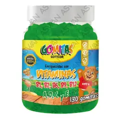 GENERICO - GOMITAS DE MULTIVITAMINA PARA NIÑOS 130 UNIDADES SOTTCOR 100GR