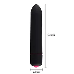GENERICO - Vibrador De 8 Velocidades Consolador De Silicona - NEGRO