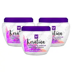 GENERICO - PACK DE 3 TRATAMIENTO CAPILAR KERATINA 110GR - VENA