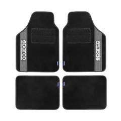 SPARCO - Pisos 4 Piezas de Poliéster Gris