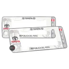 GENERICO - Set Portaplacas Estilo europeo TOYOTA elegante premiun