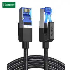 UGREEN - Cable de Red Ethernet RJ45 Cat8 40Gbps 5 Metros Trenzado Nylon Alta Velocidad PC Gaming Router