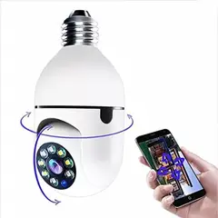 GENERICO - Foco Camara Espía Seguridad Vision Nocturna Facil Instalar Giro 360