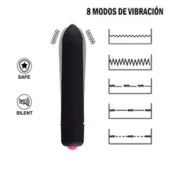 GENERICO - Vibrador Consolador De Silicona De 8 Velocidades - Negro