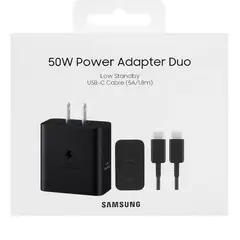 SAMSUNG - Cargador 50W para S25 Ultra Original -NEGRO