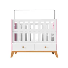 BH BARAKA HOME PREMIUM - Cuna Mia + 2 cajones - Rosado