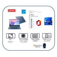 LENOVO - IdeaPad Slim 3 - Intel Core i5-12450H / 16Gb RAM DDR5 / 512Gb SSD - Windows 11 M. Office 2021