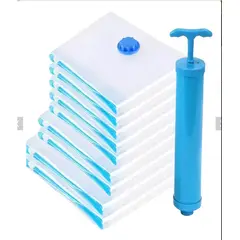 GENERICO - Pack 6 Bolsas 90x120cm+ Succionador Para Edredón, Ropa