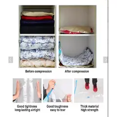 GENERICO - Bolsa Al Vacío 70x100 Cm Pack X 6 Unidades - Ahorra Espacio