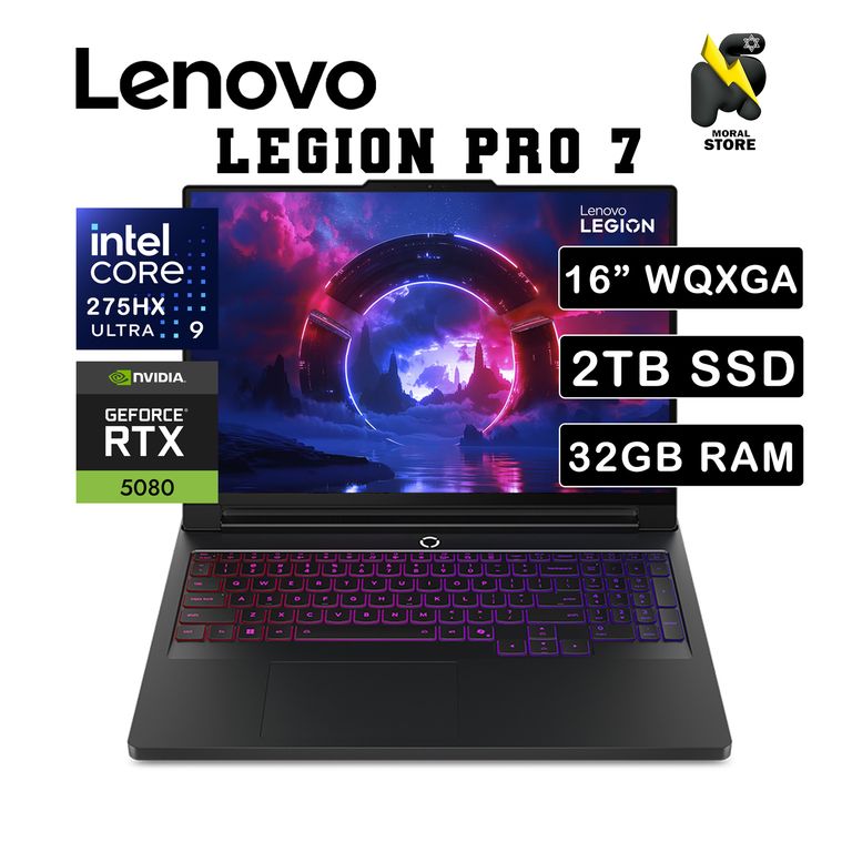 LAPTOP  LEGION PRO 7 / INTEL CORE U9-275HX / 32GB / 2 TB SSD / RTX 5080 / 16" WQXGA OLED