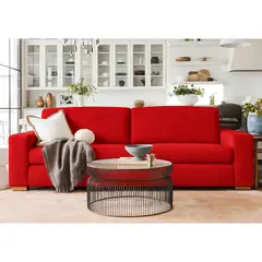 GENERICO - Sofá 2 Cuerpos Catania - Rojo