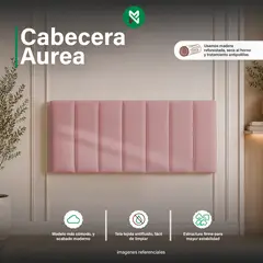 MUEBLES MACRUMO - Cabecera Aurea de 1.5 Plz- Color Rosado