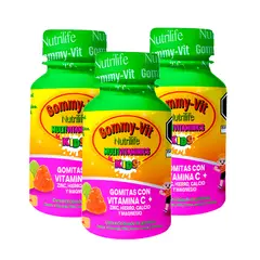 GENERICO - TRI PACK Gomitas con Vitamina C Zinc Hierro Calcio Y Magnesio