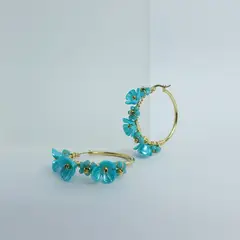 GENERICO - ARETES ARGOLLAS MAIA TURQUESA