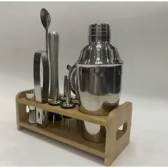 GENERICO - Set De Utensilios De Bar De Acero Inox Con Soporte